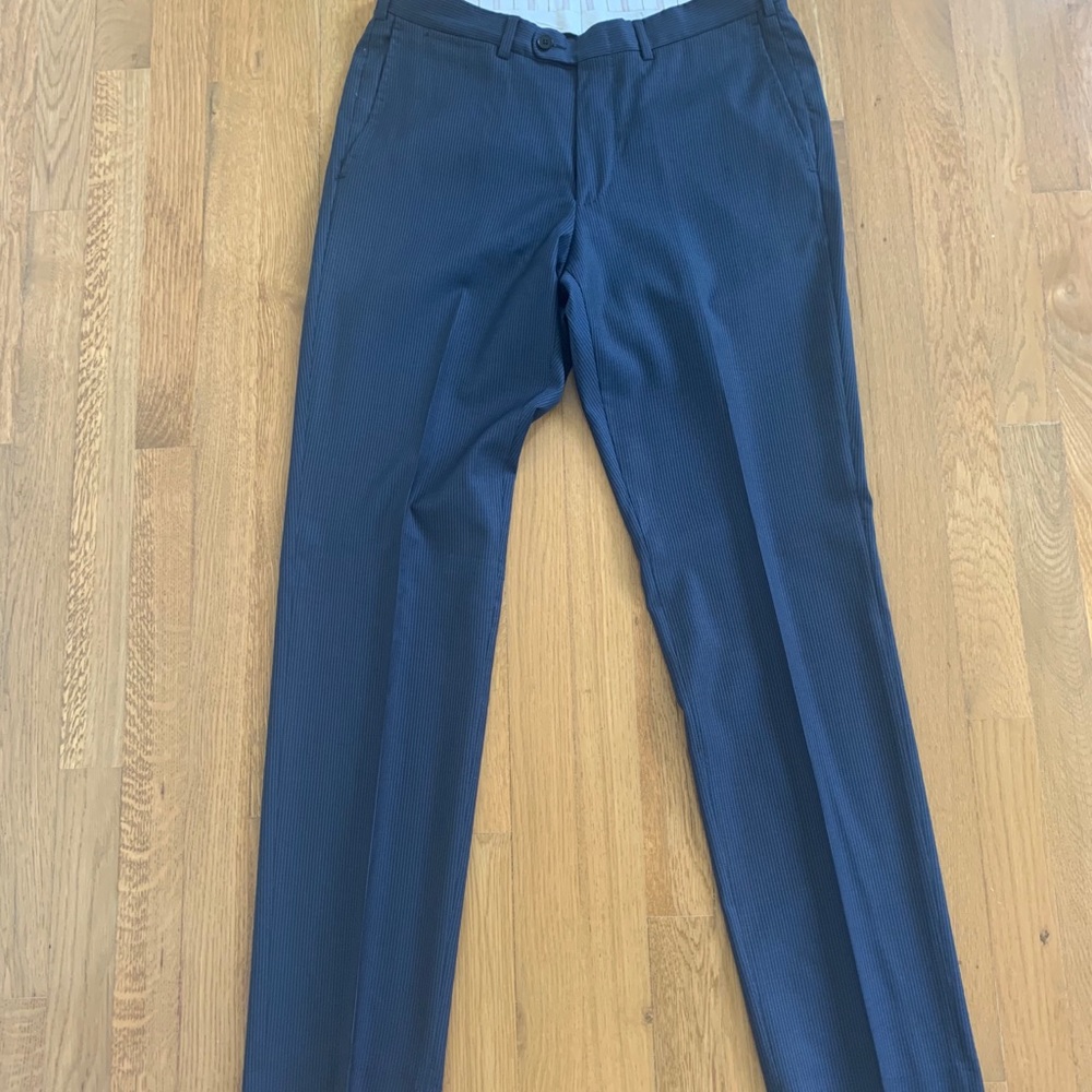 Men’s navy stripe suit